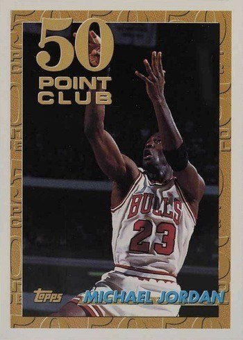 1993 Topps #64 Michael Jordan 50 Point Club Basketball Card