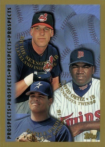 1998 Topps #257 David Ortiz, Richie Sexson and Daryle Ward Prospects Baseball Card