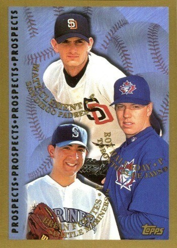 1998 Topps #264 Roy Halladay, Brian Fuentes, and Matt Clement Prospects Baseball Card 1998 Topps #264 Roy Halladay, Brian Fuentes, and Matt Clement Prospects Baseball Card