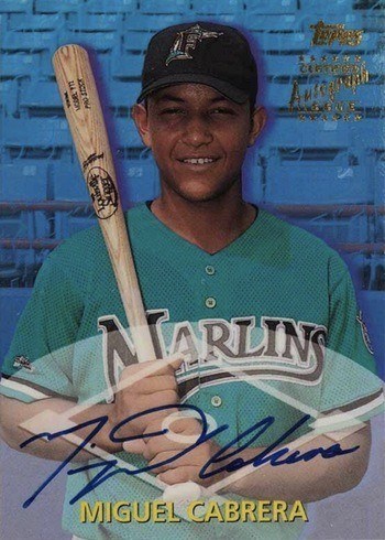 2000 Topps Traded #TTA40 Autographed Miguel Cabrera Rookie Card 2000 Topps Traded #TTA40 Autographed Miguel Cabrera Rookie Card