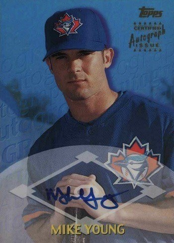 2000 Topps Traded #TTA46 Autographed Michael Young Rookie Card 2000 Topps Traded #TTA46 Autographed Michael Young Rookie Card