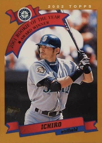 2002 Topps #718 Ichiro Rookie of the Year Winner Baseball Card