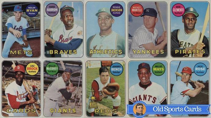 TOP 25 Hank Aaron Baseball Cards - Vintage baseball cards MLB Topps 