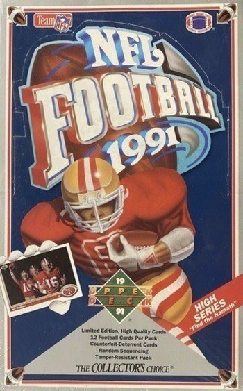 Unopened Box of 1991 Upper Deck Football Cards Unopened Box of 1991 Upper Deck Football Cards