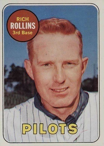1969 Topps #451 Rich Rollins White Letter Baseball Card 1969 Topps #451 Rich Rollins White Letter Baseball Card