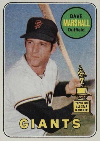 1969 Topps #464 Dave Marshall Yellow Letter Baseball Card 1969 Topps #464 Dave Marshall Yellow Letter Baseball Card