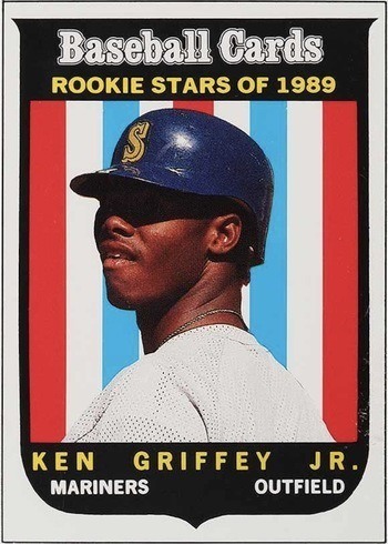 1989 Baseball Cards Magazine Repli-Cards #63 Ken Griffey Jr. Baseball Card 1989 Baseball Cards Magazine Repli-Cards #63 Ken Griffey Jr. Baseball Card