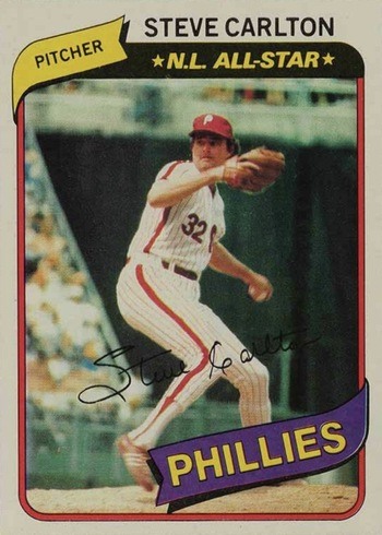 1980 Topps #210 Steve Carlton Baseball Card 1980 Topps #210 Steve Carlton Baseball Card