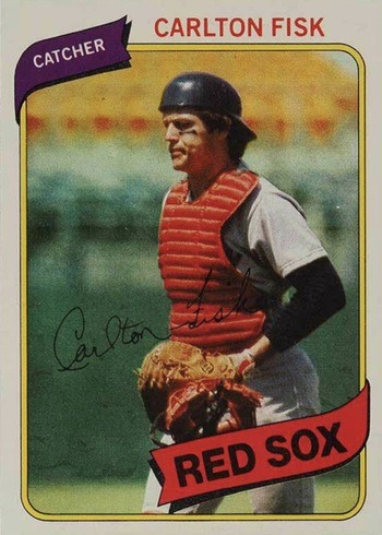 1980 Topps #40 Carlton Fisk Baseball Cards 1980 Topps #40 Carlton Fisk Baseball Cards