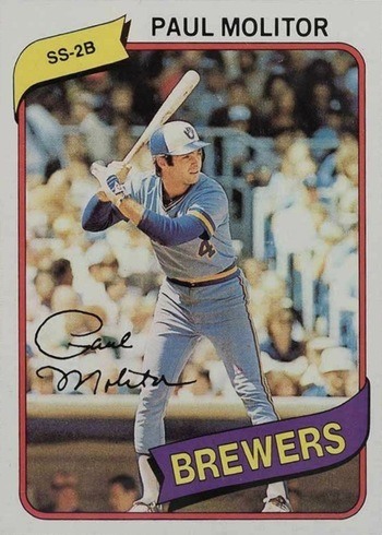 1980 Topps #406 Paul Molitor Baseball Card 1980 Topps #406 Paul Molitor Baseball Card