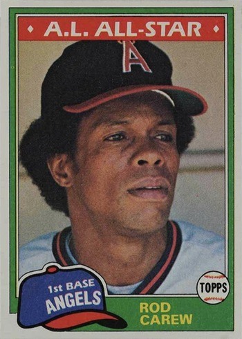 1981 Topps #100 Rod Carew Baseball Card 1981 Topps #100 Rod Carew Baseball Card