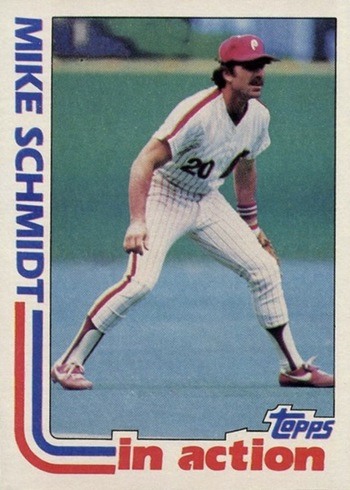 1982 Topps #101 Mike Schmidt In Action Baseball Card