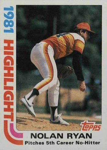 1982 Topps #5 Nolan Ryan Highlight Baseball Card