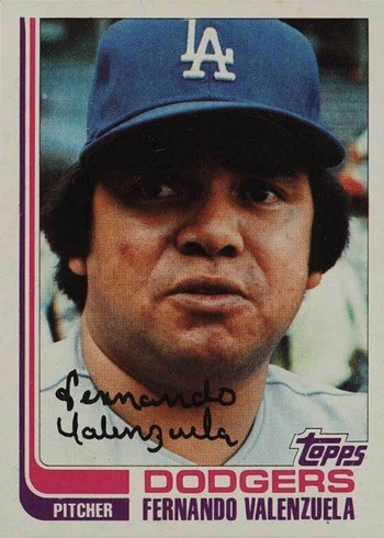 1982 Topps #510 Fernando Valenzuela Baseball Card 1982 Topps #510 Fernando Valenzuela Baseball Card