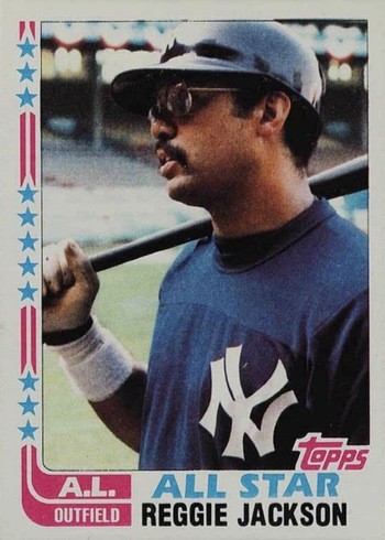 1982 Topps #551 Reggie Jackson All-Star Baseball Card
