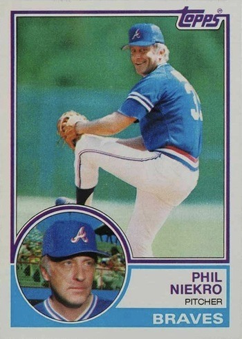 1983 Topps #410 Phil Niekro Baseball Card 1983 Topps #410 Phil Niekro Baseball Card