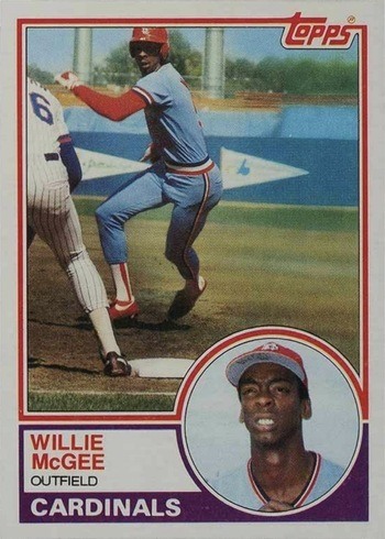 1983 Topps #49 Willie McGee Rookie Card 1983 Topps #49 Willie McGee Rookie Card