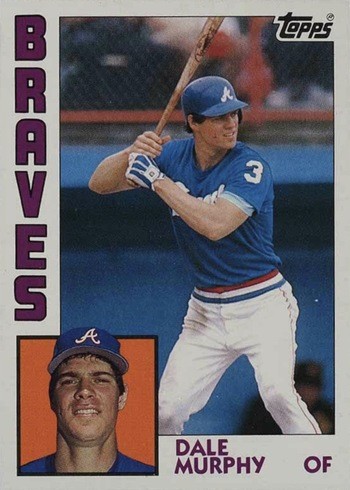 1984 Topps #150 Dale Murphy Baseball Card 1984 Topps #150 Dale Murphy Baseball Card
