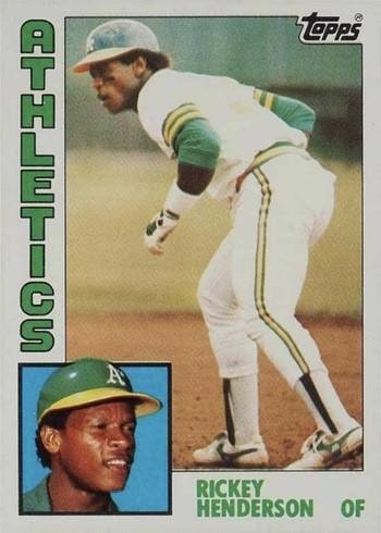 1984 Topps #230 Rickey Henderson Baseball Card 1984 Topps #230 Rickey Henderson Baseball Card