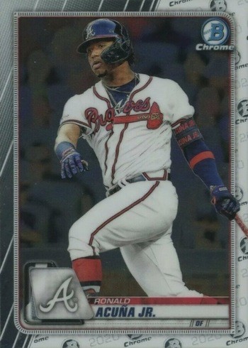 2020 Bowman Chrome #28 Ronald Acuna Jr. Baseball Card