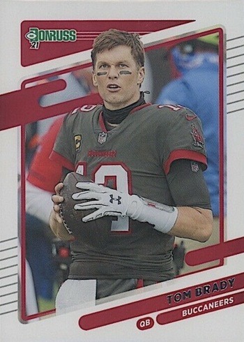 2021 Donruss #1 Tom Brady Football Card No Helmet Variation