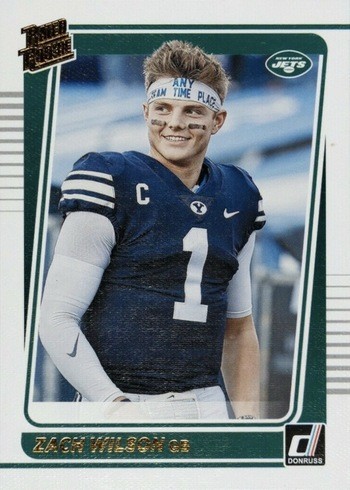 2021 Donruss #252 Zach Wilson Rated Rookie Card Portrait