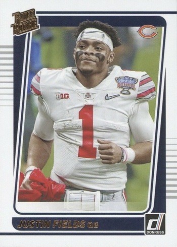 2021 Donruss #253 Justin Fields Rated Rookie Card Portrait