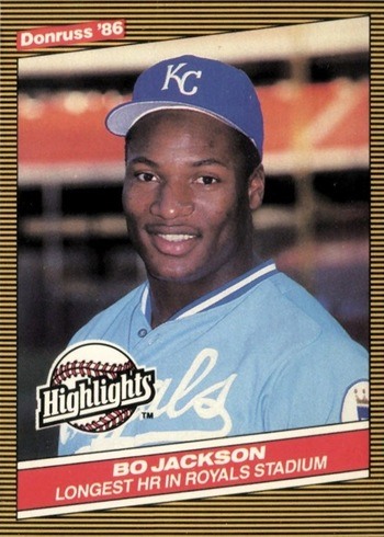 1986 Donruss Highlights #43 White Letters Bo Jackson Rookie Card 1986 Donruss Highlights #43 White Letters Bo Jackson Rookie Card