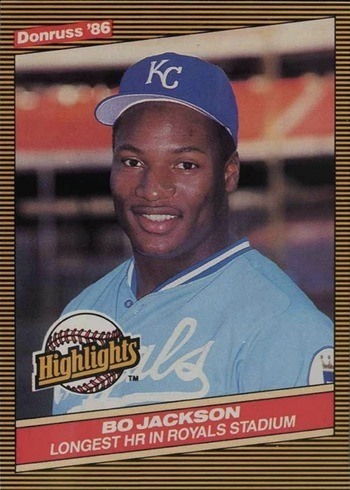 1986 Donruss Highlights #43 Yellow Letters Bo Jackson Rookie Card