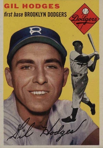 1954 Topps #102 Gil Hodges Baseball Card 1954 Topps #102 Gil Hodges Baseball Card