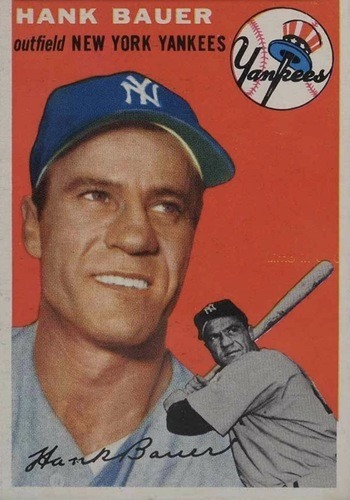 1954 Topps #130 Hank Bauer Rookie Card