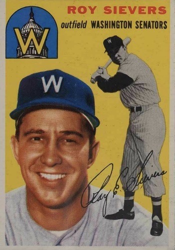 1954 Topps #245 Roy Sievers Baseball Card 1954 Topps #245 Roy Sievers Baseball Card