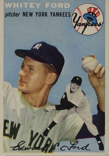 1954 Topps #37 Whitey Ford Baseball Card 1954 Topps #37 Whitey Ford Baseball Card