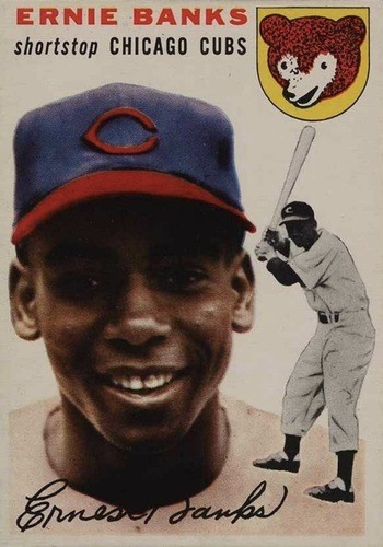 1954 Topps #94 Ernie Banks Rookie Card 1954 Topps #94 Ernie Banks Rookie Card