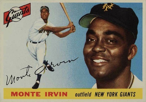 1955 Topps #100 Monte Irvin Baseball Card 1955 Topps #100 Monte Irvin Baseball Card