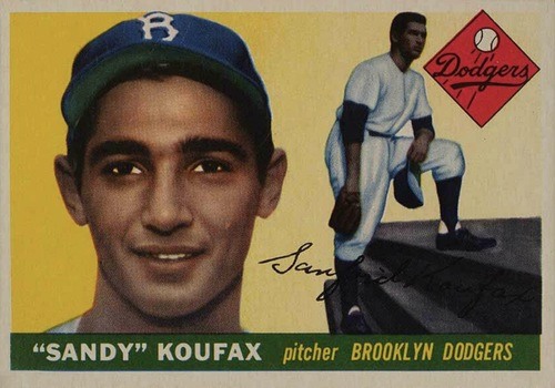 1955 Topps #123 Sandy Koufax Rookie Card