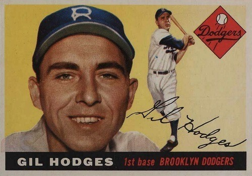 1955 Topps #187 Gil Hodges Baseball Card 1955 Topps #187 Gil Hodges Baseball Card