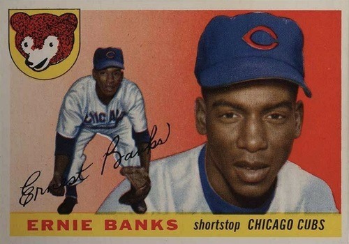 1955 Topps #28 Ernie Banks Baseball Card