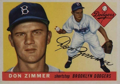 1955 Topps #92 Don Zimmer Rookie Card 1955 Topps #92 Don Zimmer Rookie Card