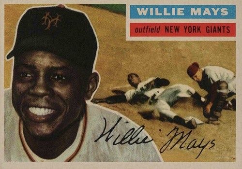 1956 Topps #130 Willie Mays Baseball Card 1956 Topps #130 Willie Mays Baseball Card