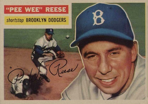 1956 Topps #260 Pee Wee Reese Baseball Card 1956 Topps #260 Pee Wee Reese Baseball Card