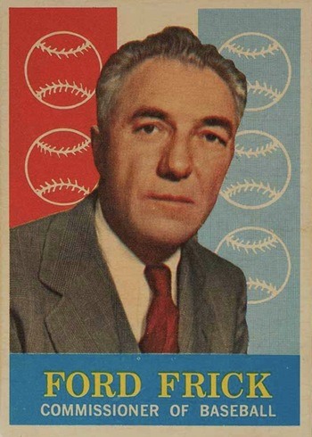 1959 Topps #1 Ford Frick Baseball Card 1959 Topps #1 Ford Frick Baseball Card
