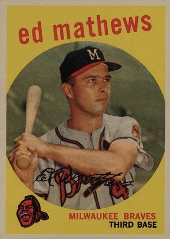 1959 Topps #450 Ed Mathews Baseball Card
