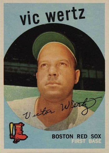 1959 Topps #500 Vic Wertz Baseball Card 1959 Topps #500 Vic Wertz Baseball Card