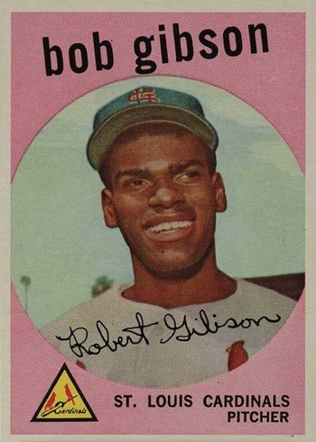 1959 Topps #514 Bob Gibson Rookie Card 1959 Topps #514 Bob Gibson Rookie Card
