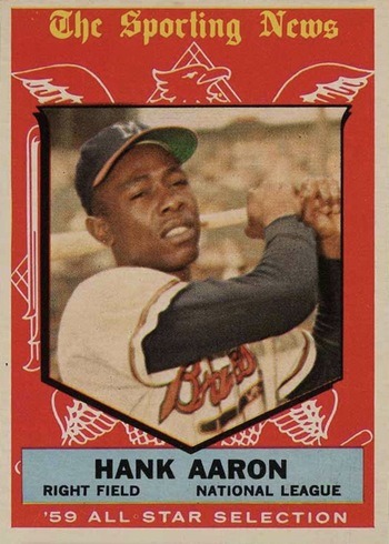 1959 Topps #561 Hank Aaron All-Star Baseball Card 1959 Topps #561 Hank Aaron All-Star Baseball Card