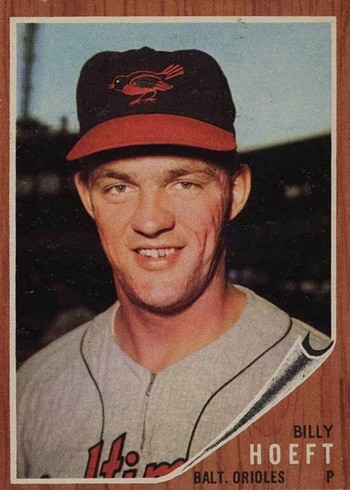 1962 Topps #134 Billy Hoeft Blue Sky Variation Baseball Card