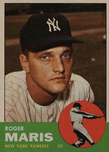 1963 Topps #120 Roger Maris Baseball Card 1963 Topps #120 Roger Maris Baseball Card