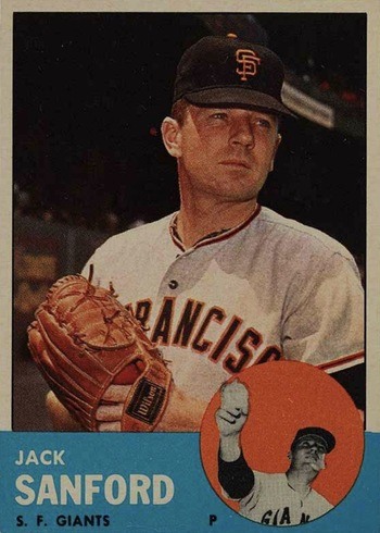 1963 Topps #325 Jack Sanford Baseball Card 1963 Topps #325 Jack Sanford Baseball Card