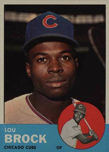 1963 Topps #472 Lou Brock Baseball Card 1963 Topps #472 Lou Brock Baseball Card
